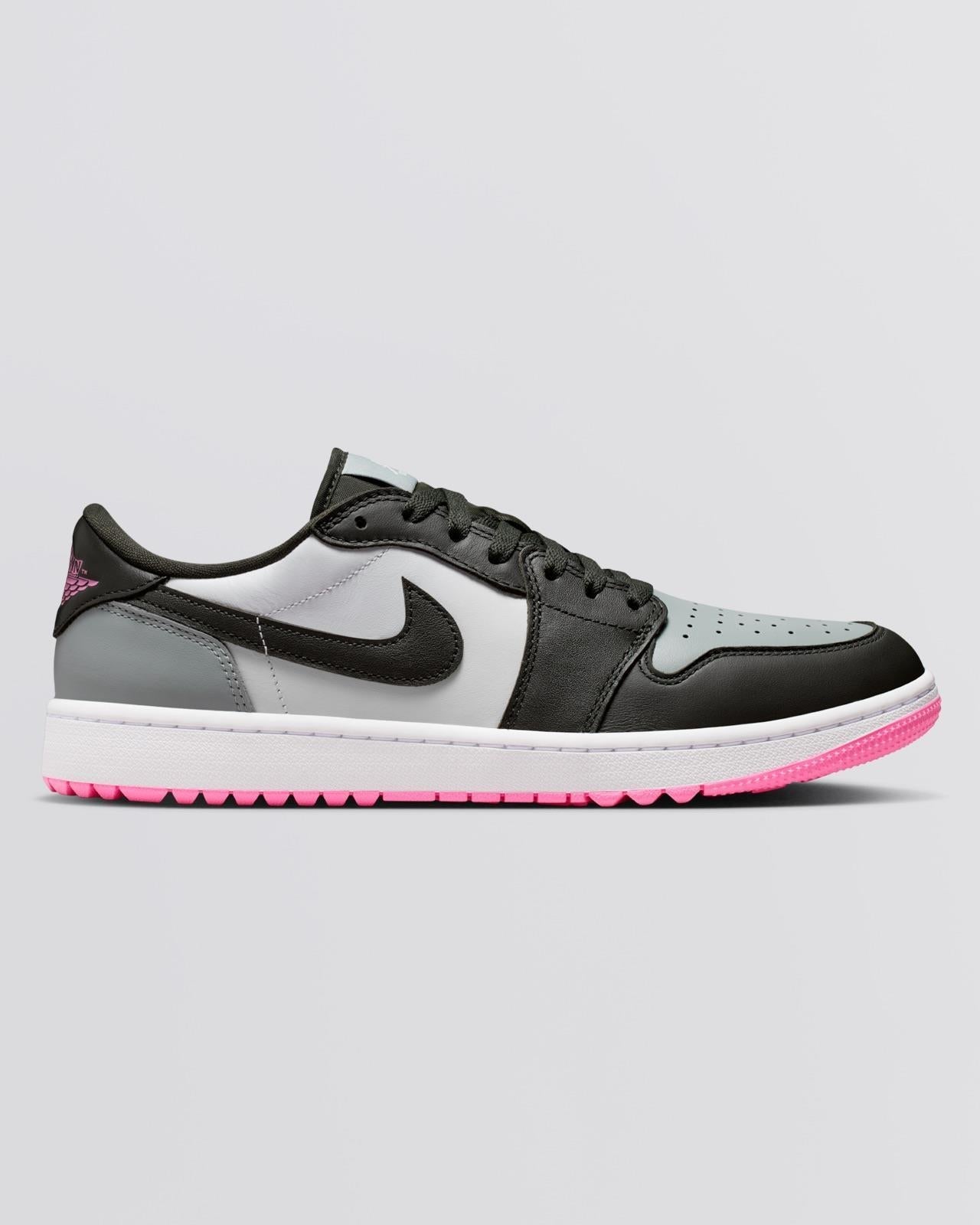 Air Jordan 1 Low Spikeless Golf Shoes White/Sequoia/Light Pumice/Pink Glow