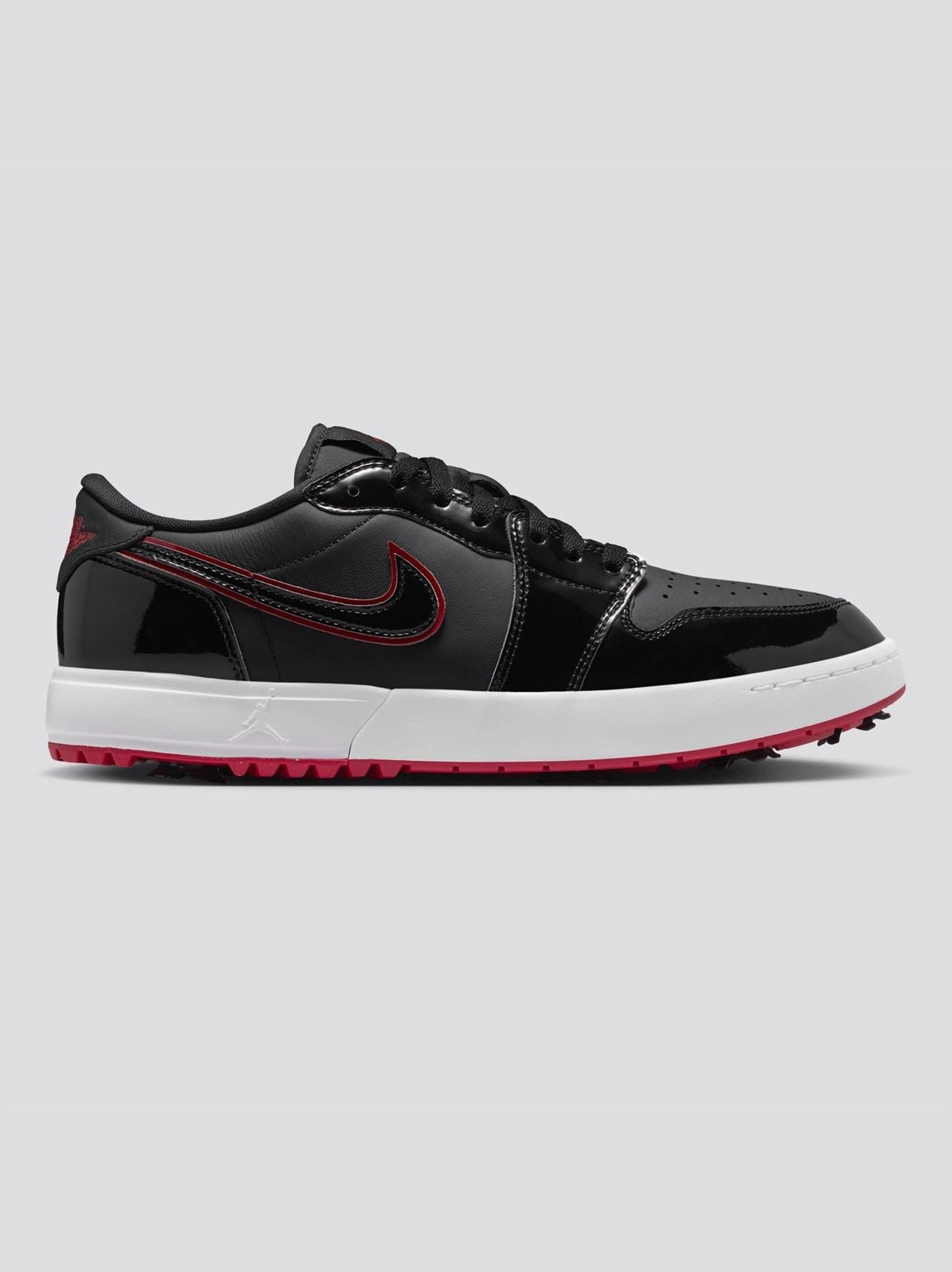 Air Jordan 1 Low Spiked Golf Shoes Black/Varsity Red/White