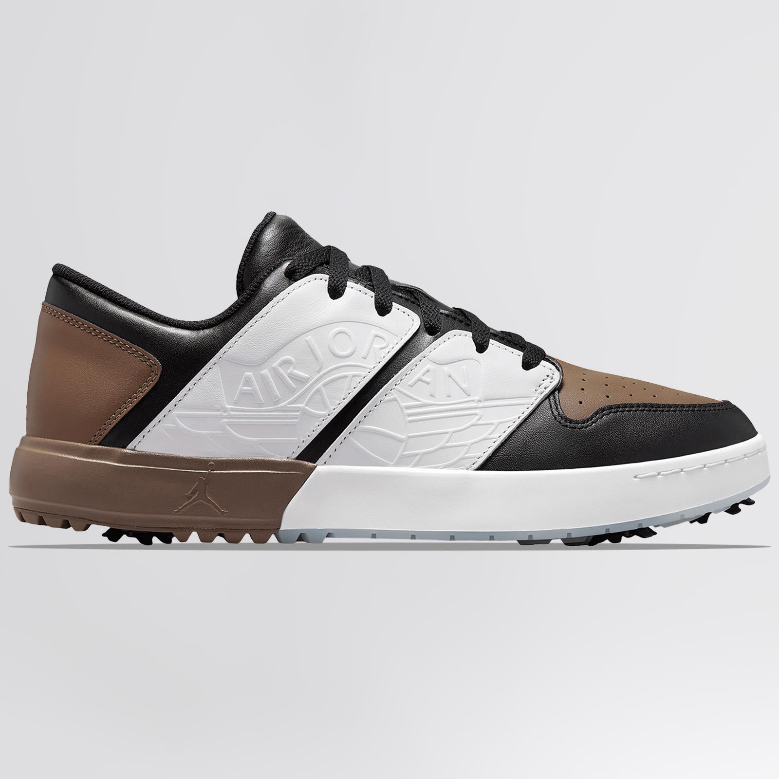 Air Jordan NU Retro 1 G Golf Shoes Black/White/Palomino