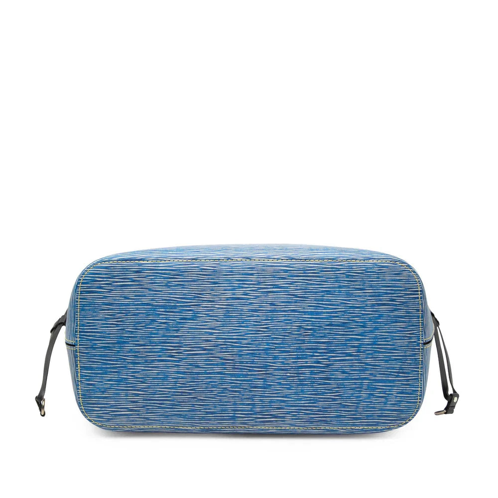 Louis Vuitton Epi Denim Neverfull MM Exterior Blue