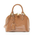 Louis Vuitton Monogram Vernis Alma BB Satchel Brown