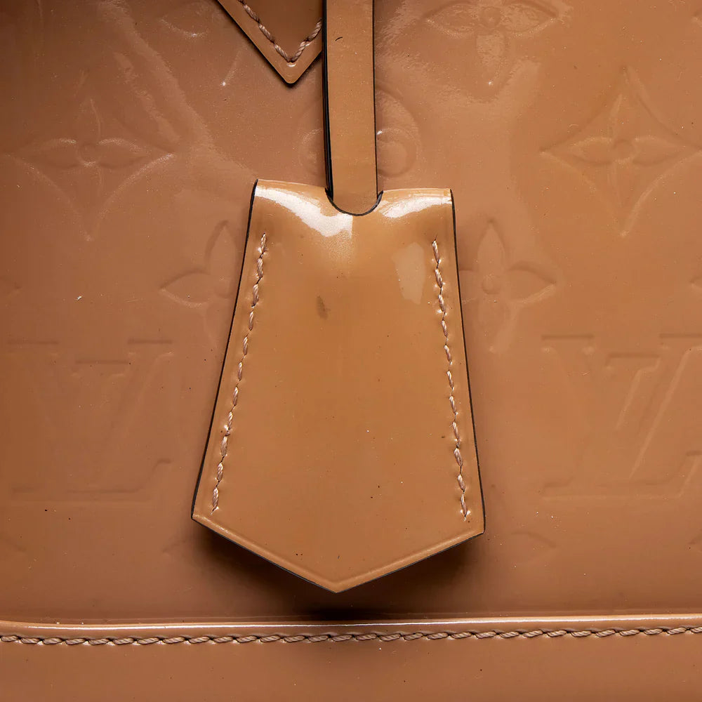 Louis Vuitton Monogram Vernis Alma BB Satchel Brown