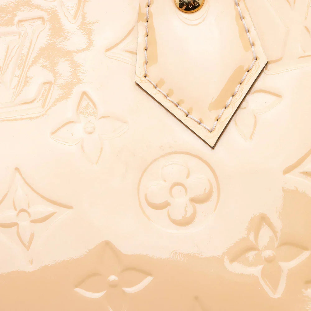 Louis Vuitton Monogram Vernis Alma BB Satchel Beige