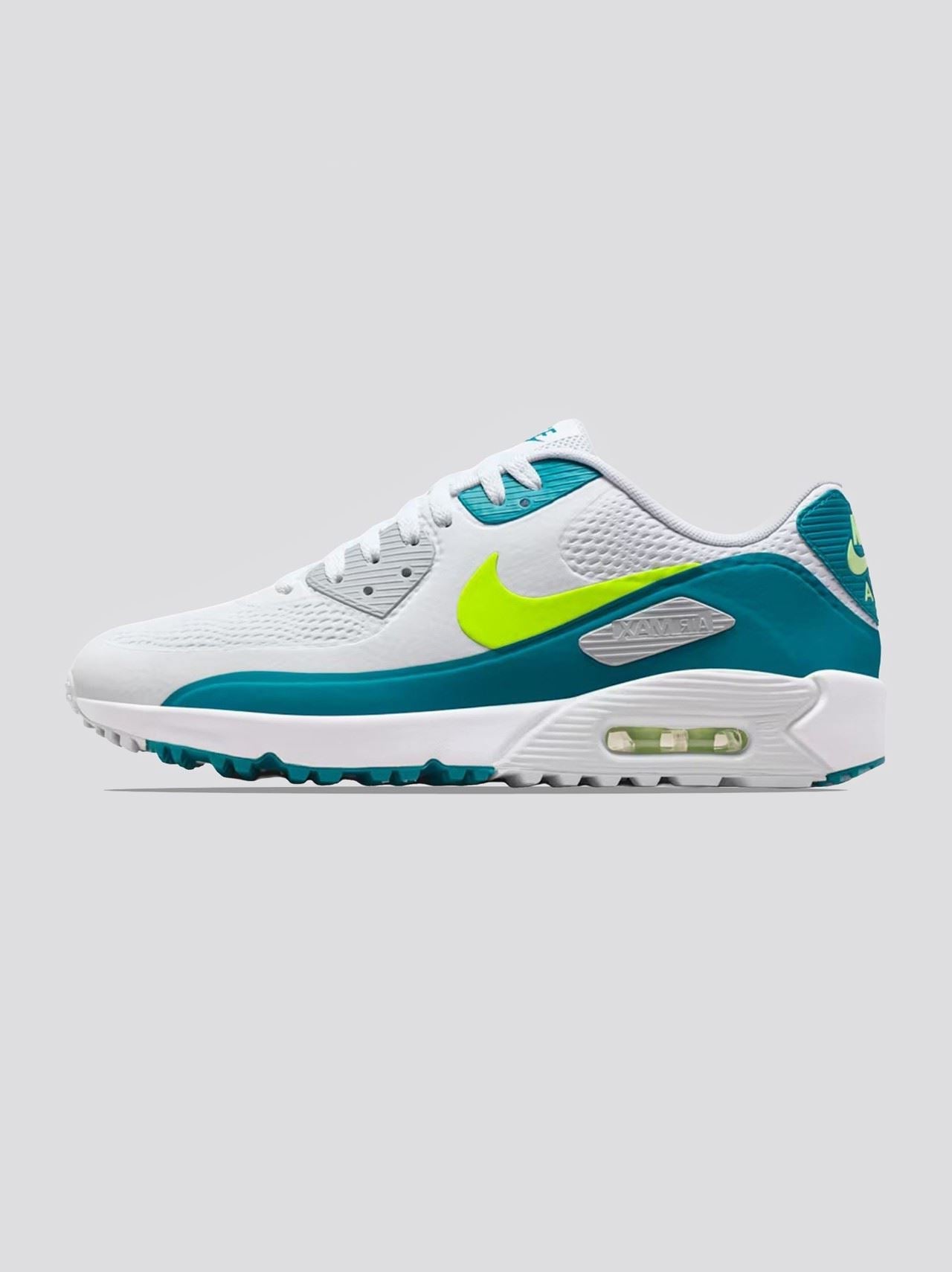 Air Max '90 Spikeless Golf Shoes White/Volt/Bright Spruce