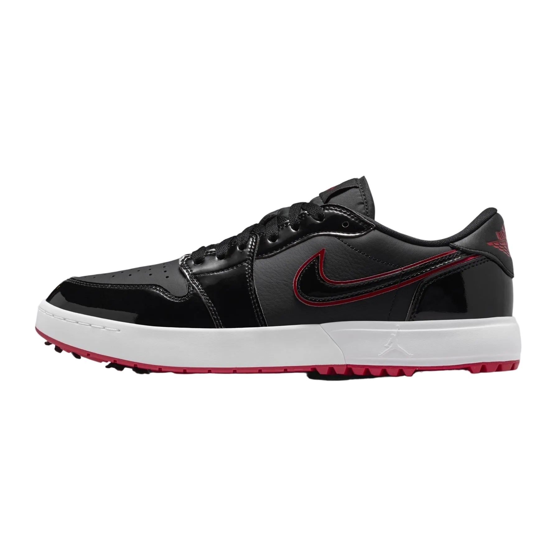 Air Jordan 1 Low Spiked Golf Shoes Black/Varsity Red/White