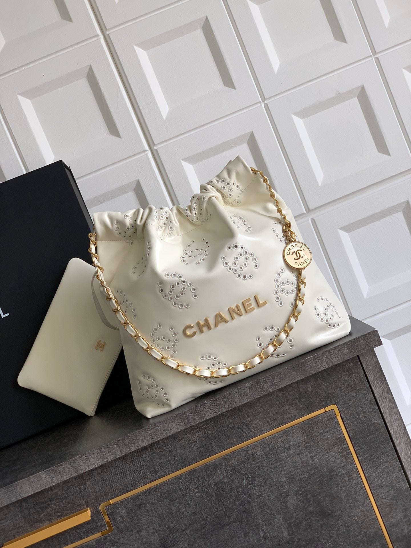 Chanel Zipped coin purse - Grained shiny calfskin & gold-tone