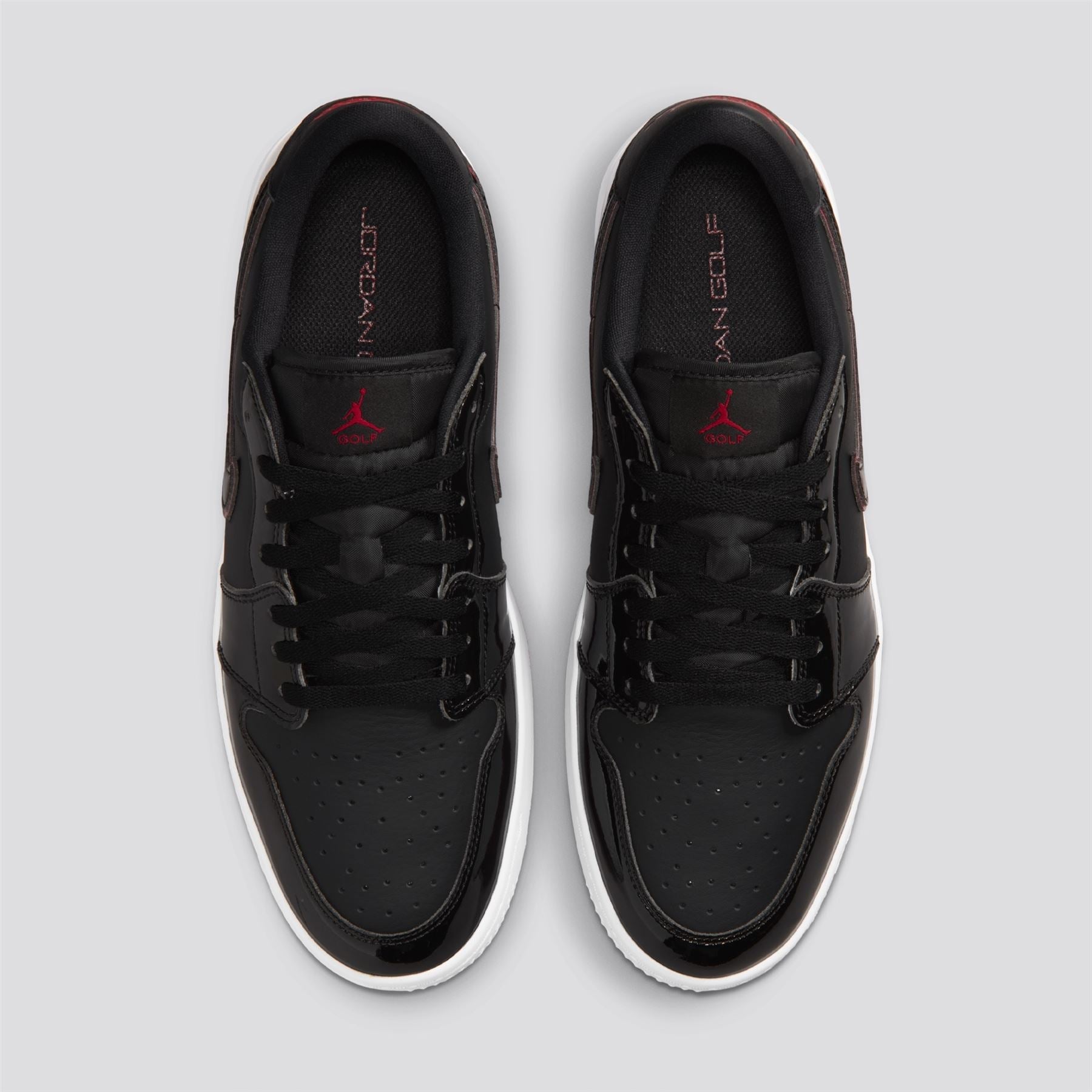Air Jordan 1 Low Spiked Golf Shoes Black/Varsity Red/White