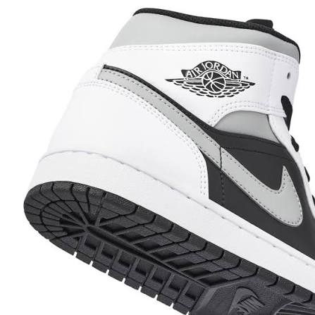 Air Jordan 1 Mid White Shadow