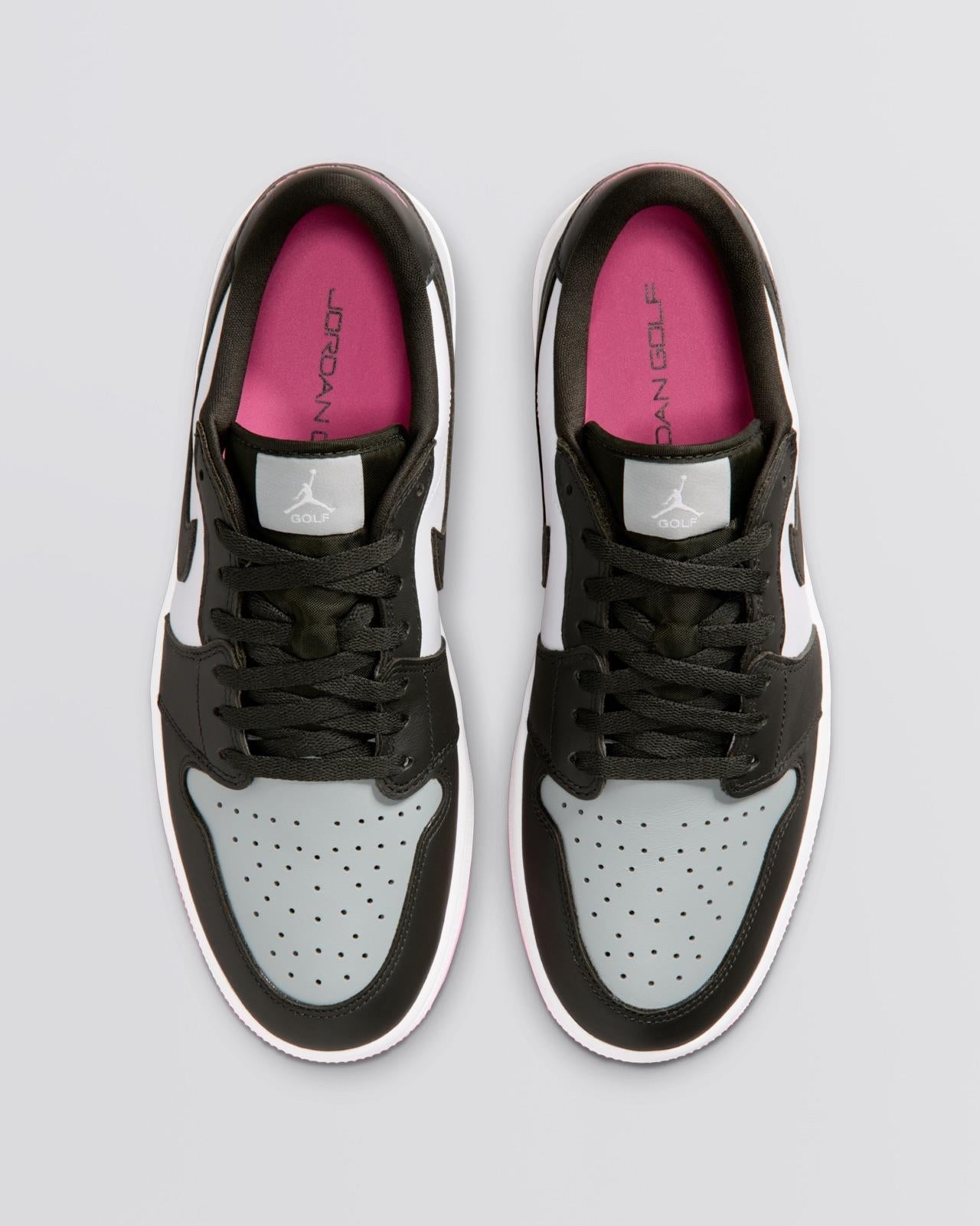 Air Jordan 1 Low Spikeless Golf Shoes White/Sequoia/Light Pumice/Pink Glow