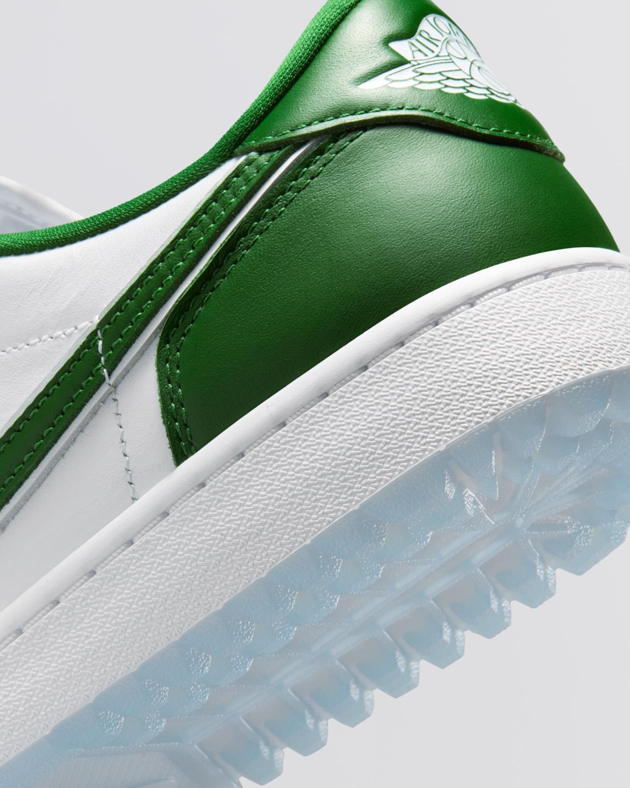 Air Jordan 1 Low Spikeless Golf Shoes Forest Green/White