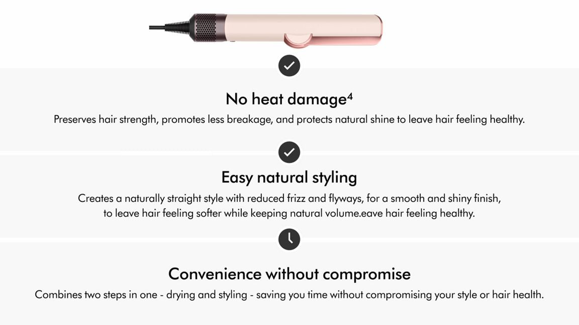 Dyson Airstrait Straightener Ceramic Pink/Rose Gold