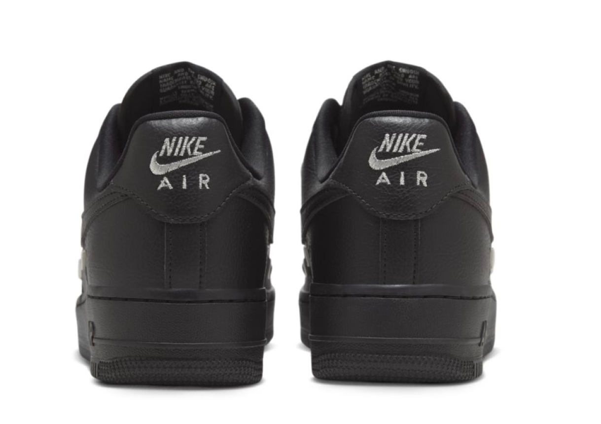 Nike Air Force 1 Low Black Silver Mini?Swoosh