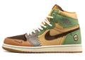 Zion Williamson x Air Jordan 1 High Voodoo Beige Suede/Oil Green