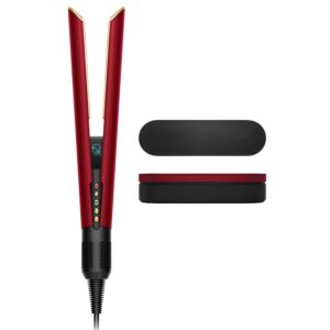Dyson Airstrait Straightener Red Velvet Gold