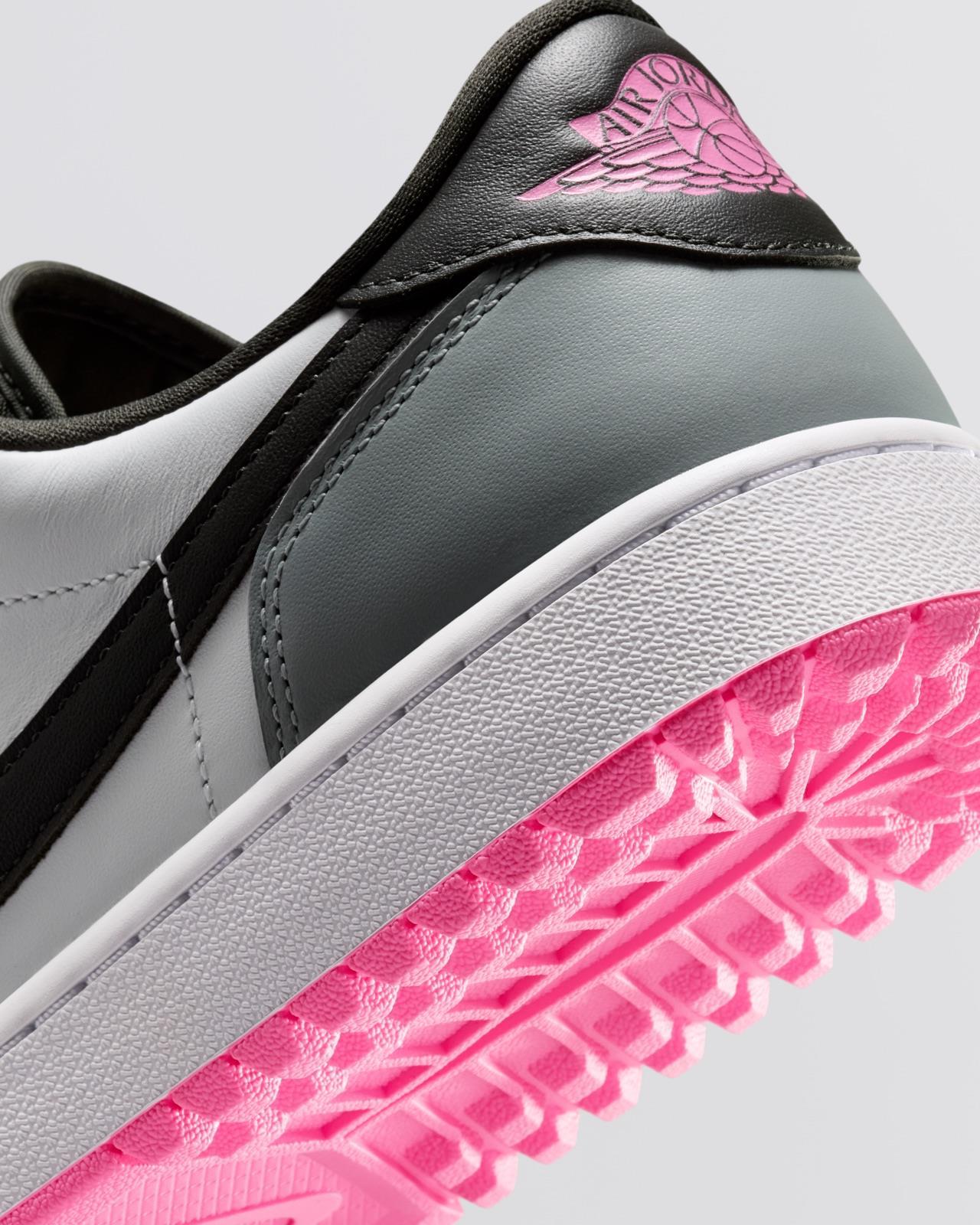 Air Jordan 1 Low Spikeless Golf Shoes White/Sequoia/Light Pumice/Pink Glow