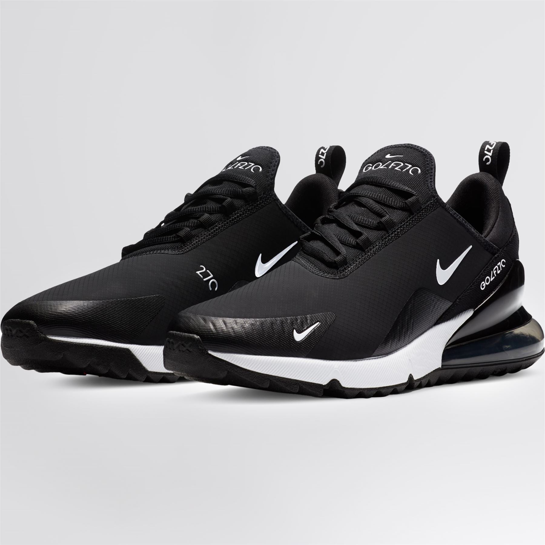 Air Max 270 Golf Shoes Black/White/Hot Punch
