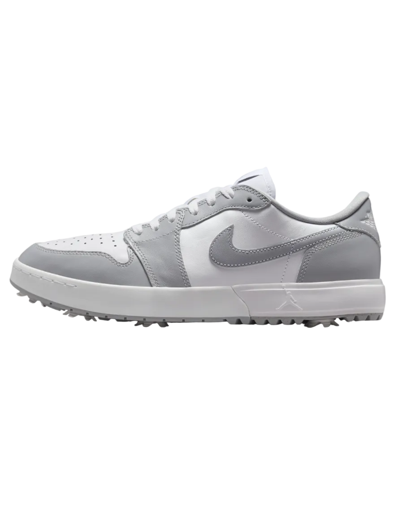 Air Jordan 1 Low Spiked Golf Shoes Wolf Grey/White/Wolf Grey