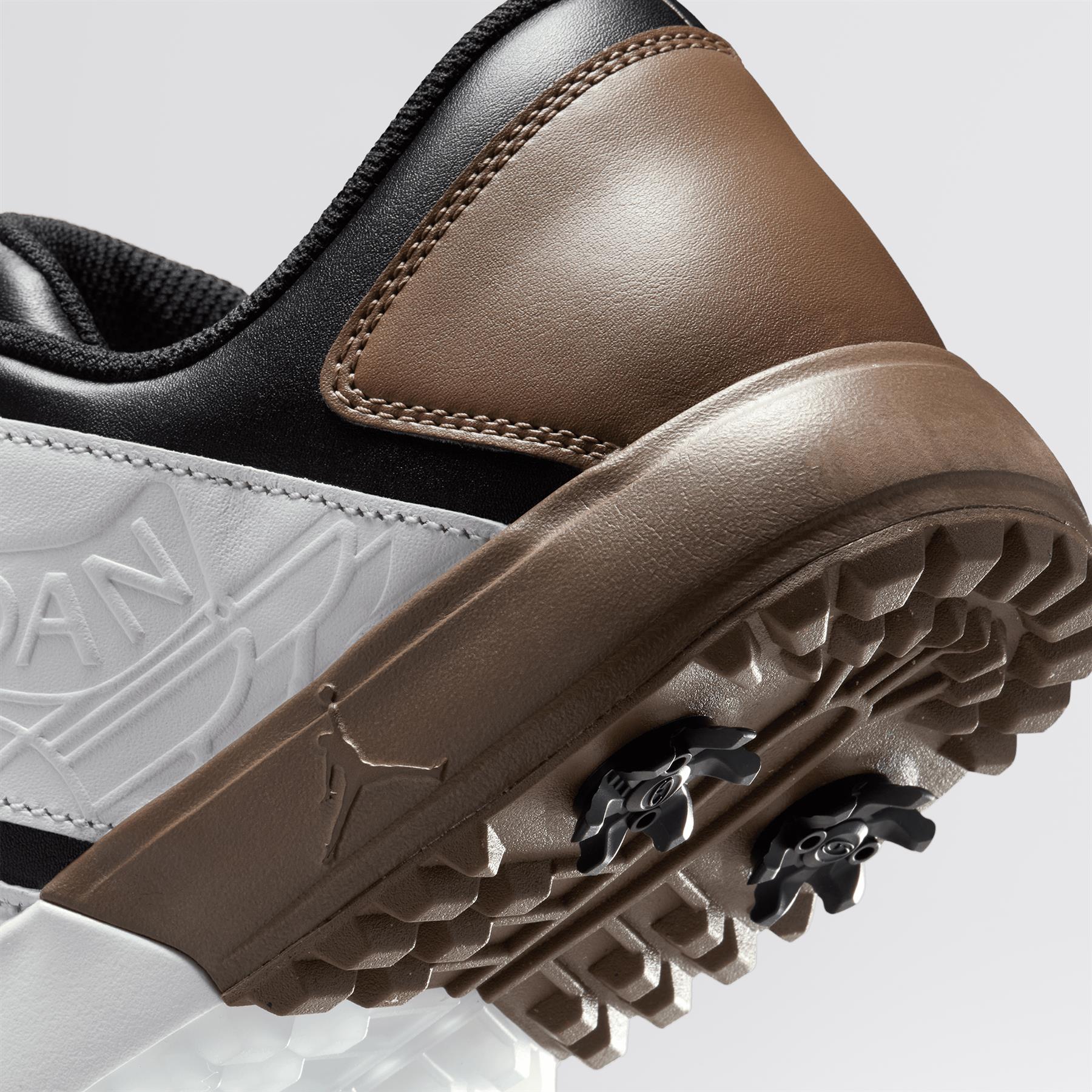 Air Jordan NU Retro 1 G Golf Shoes Black/White/Palomino