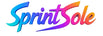Colorful 'SprintSole' logo on a light gray background